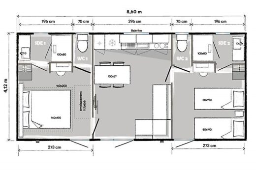 Mobil-home Premium 2ch – 1/5 pers