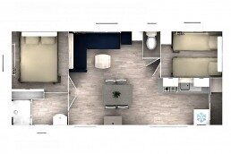 Mobil-home Confort 2 ch – 1/5 pers