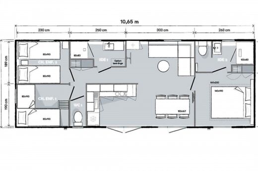 Mobil-home Premium 3ch – 1/7 pers
