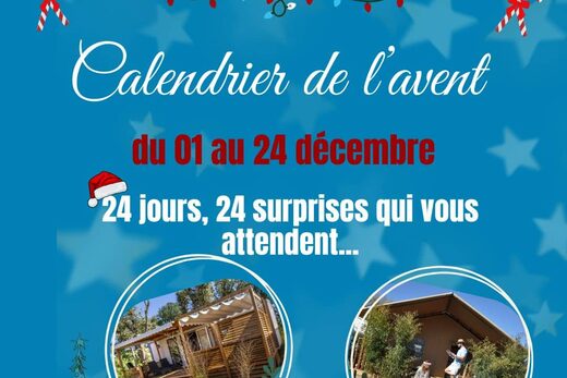 🎄 Calendrier de l’Avent 2025 au Camping Paradis Le Pearl : Gagnez chaque jour sur Instagram ! 🎁